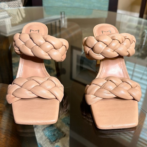 New Marc Fischer Tan braided mule sandal 💚 Size‎ 8 - Picture 2 of 9